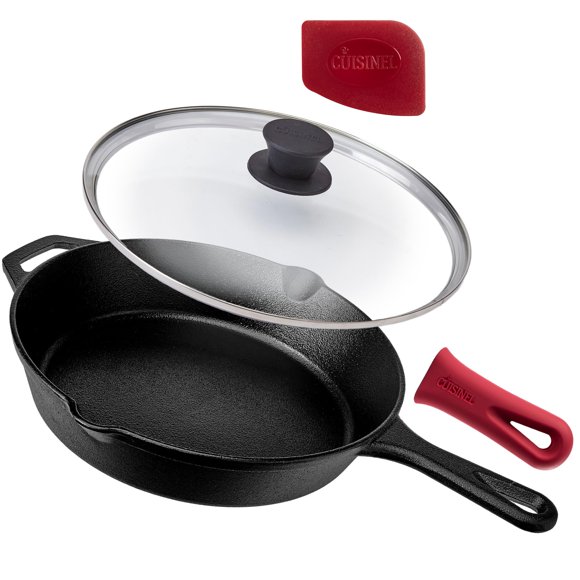 Sartén Cuisinel 25 cm Pre‑sazonada + Tapa