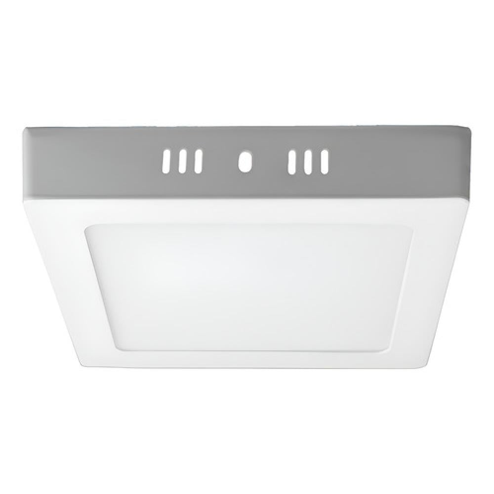 Teimporta - Panel Led Foco Plafón Sobrepuesto Cuadrado 12w Luz Cálida Blanco