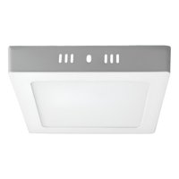 Teimporta - Panel Led Foco Plafón Sobrepuesto Cuadrado 12W Luz Cálida Blanco