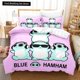 thumbnail image 1 of New Anime Bed Sheet Blue Hamham Bedding Set Twin Full Size Bed Set Adult Kid Bedroom Duvetcover Sets Bed Sheets, 1 of 5