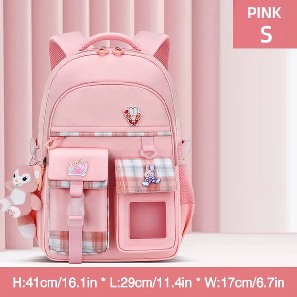 Get Your Little Girl Ready for School with Our Ultra-Light Ridge Backpack - Spacious and Easy to Open!