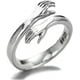 thumbnail image 1 of Anillo Abrazo Plata real Sterlina 925 abrazo amor joyeria fina retro anillo de moda, 1 of 3