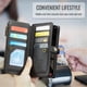 thumbnail image 5 of Cuero CaseMe para Samsung Galaxy A37 5G Funda Tipo Billetera [Bloqueo RFID] con Soporte para 10 Tarjetas, Cierre de Zíper y Ranura para Billetes, Correa Magnética de Hombro y Muñeca de Cuero PU, 5 of 10