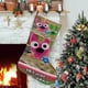 thumbnail image 1 of Hoops y Yoyo Tema: Calcetines de Navidad, fino lino blanco para colgar en escaleras y chimenea, decoración navideña para el hogar, regalo de Navidad. 45cm × 32cm, 1 of 5