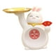 thumbnail image 1 of Estatuilla De Conejo Mesa Centro De Mesa Titular De La Llave De Entrada Bandeja De Joyería Moderna Estilo B, 1 of 3