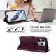 thumbnail image 4 of Funda Billetera con Relieve de Gato para iPhone 15 Pro, Morado Oscuro, 4 of 6