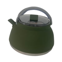 Magideal - Tetera Para Acampar, Tetera Para Té Y Café Plegable De 1,5 L, Tetera De Viaje Multiusos Ligera, Olla Para Cocinar En Campamento Para Senderismo, Pesca Verde Oscuro