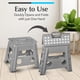 thumbnail image 3 of Taburete plegable Handy Laundry, ligero, gris, 33 cm, 3 of 8