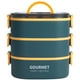 thumbnail image 1 of 1pc Lunch Box 2000ML 3-Tier Stackable Bento Case Sealed Leak-proof Meal Box Microwave Safe Portable Students Workers Food Container Student Bento Box, College Dorm Room Apartment Essential School Supp, 1 of 3