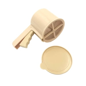 Bothyi - Manivela Tamiz De Harina Tamiz Para Hornear Tazón Agitador De Azúcar En Polvo Para Cocina Naranja