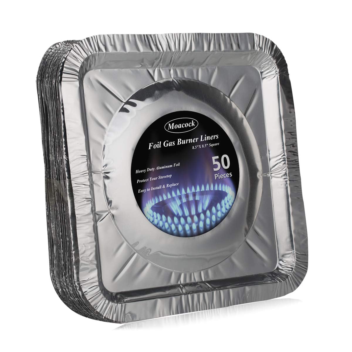Fundas De Aluminio Moacock Para Estufa De Gas, 50 Unidades