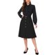 thumbnail image 2 of INSPIRE CHIC Falda Midi Plisada de Línea A para Mujer Vintage de Trabajo Cintura Alta Falda Acampanada de Negocios XS Negro, 2 of 6