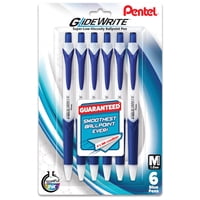 Bolígrafo Pentel Glidewrite 1.0 Mm Tinta Azul Paquete De 6