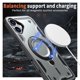 thumbnail image 2 of For Apple iPhone 16 Funda con Soporte de Anillo en O Magnético Invisible, a Prueba de Golpes, Gris, para iPhone 16, 2 of 6