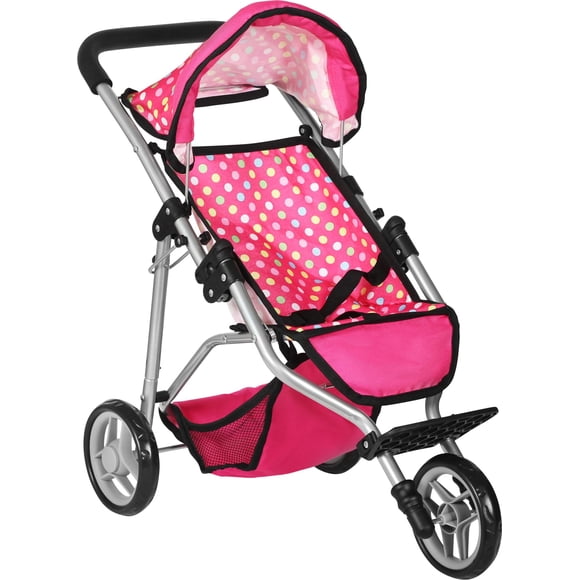 Cochecito Baby Doll Fash N Kolor con toldo ajustable en mezclilla