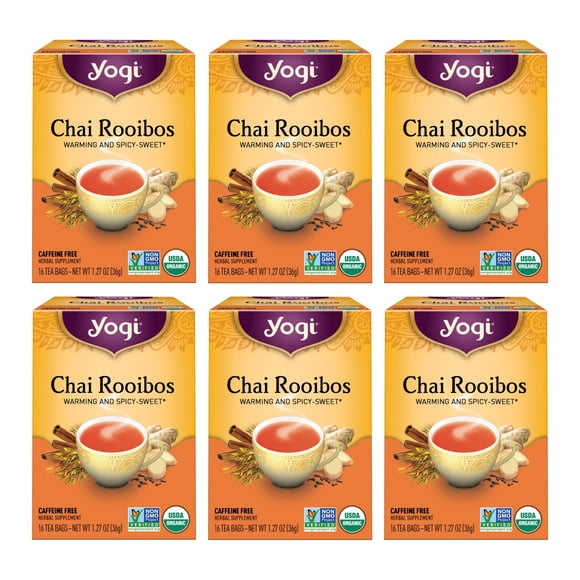Tea Yogi Chai Rooibos, con especias orgánicas, sin cafeína, 96 bolsas