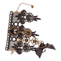 Ioensy - Pulsera Steampunk De Encaje Floral Gótico Para Mujer, Pulsera Para Boda