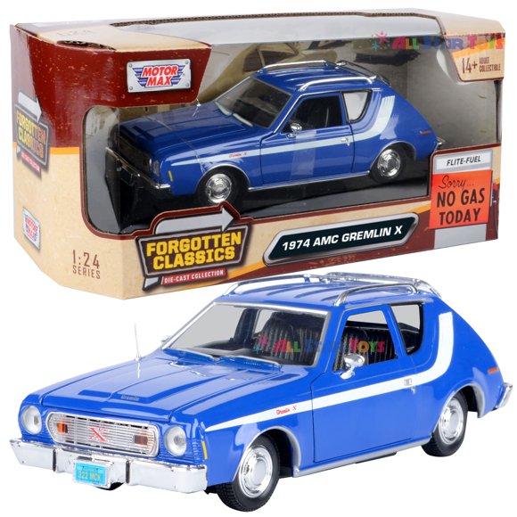 Maqueta Motormax 1974 AMC Gremlin X a escala 1:24 azul