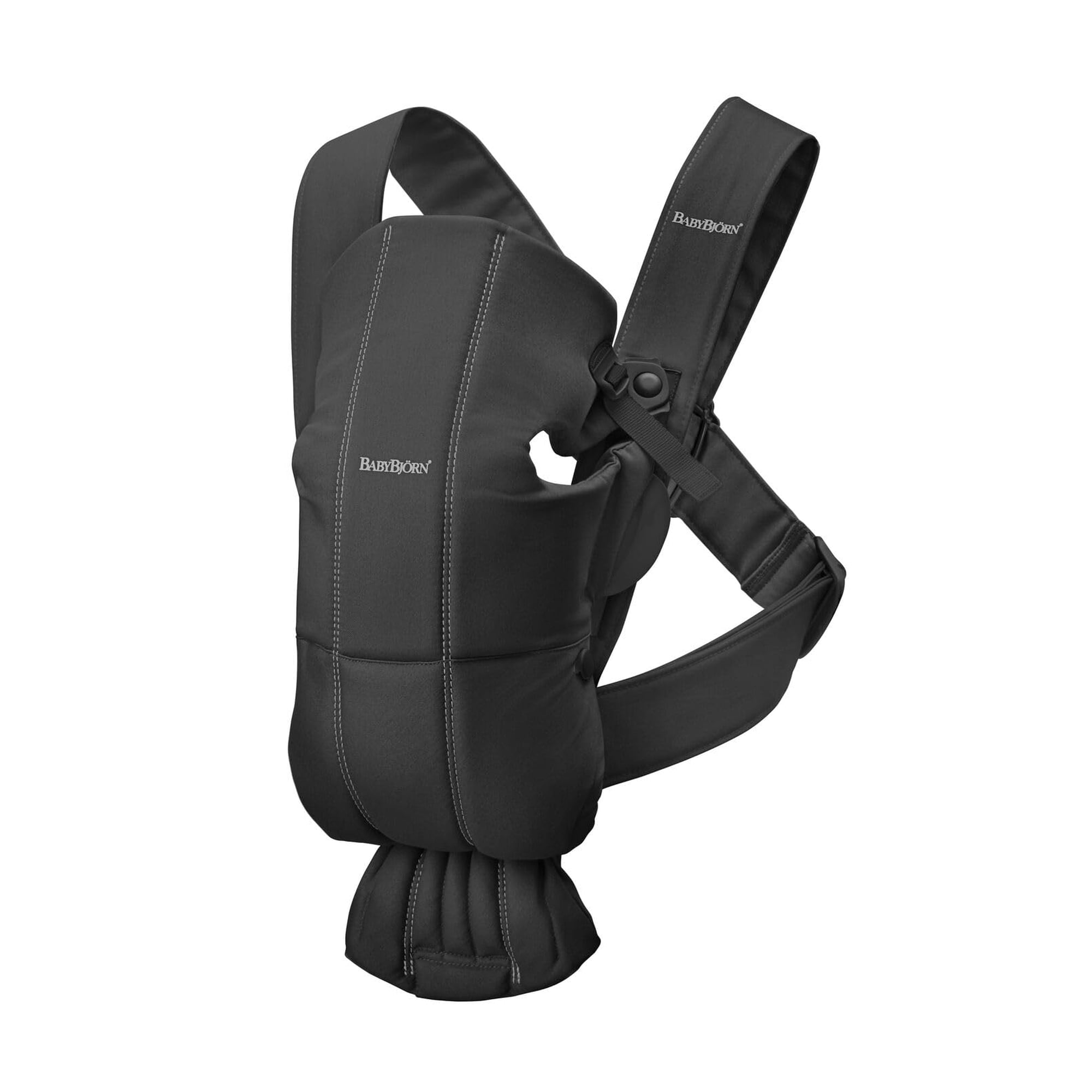 Portabebés Babybjörn Mini Tejido Negro Para Recién Nacido, 3 Posiciones