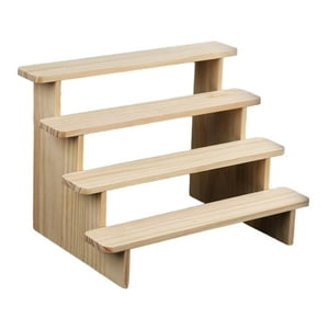 Genérico - Estante De Exhibición De Madera Con Soporte Elevador Para Mostrador, Para Perfumes, Figuras De Juguete, 4 Capas, M