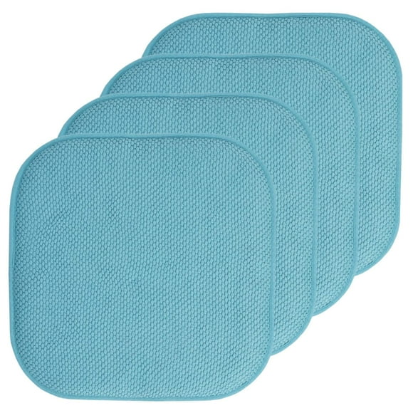 Cojín para silla Sweet Home Collection, espuma viscoelástica, 40 x 40 cm, color verde azulado