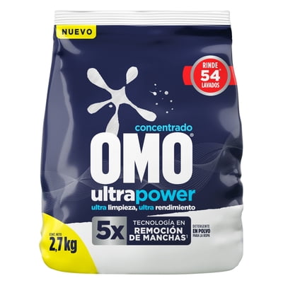 Detergente En Polvo Ultra Power Bolsa 2,7 Kg Omo
