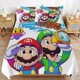 thumbnail image 1 of Super Mario 3-Piece Comforter Set for Bedroom Super Mario Bedding Set for Kids Adults Soft Microfiber Duvet Cover Set with Zipper Closure, 1 of 5
