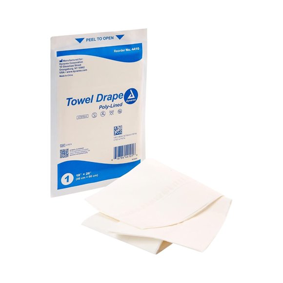 Dynarex Disposable Towel Drapes, Sterile, 18 x 26, for Medic