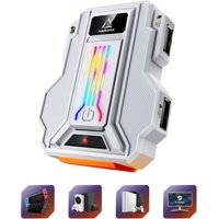 Aimzenix - Adaptador De Teclado Y Ratón Para Ns2, Ps4, Ps3, Switch, Xbox Series S/X, Xbox One, Xbox 360 - Striker Pro Compatible Con Auriculares, Ajuste En Tiempo Real De La Aplicación, Blanco [Última Versión: