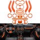 thumbnail image 1 of Kit de molduras interiores E-cowlboy para Jeep Wrangler JK/JKU 2011-2018 color naranja, 1 of 8