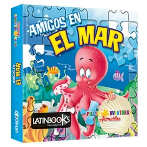 Zig-Zag - Libro Puzzle Animalitos - Amigos En El Mar / 8 Páginas De Cartón Con Rompecabezas, De 20 X 19 Cm. Tapa Cartoné Acolchada Con Foil Holográfico.