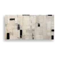 Genérico - Cuadro Abstracto Minimalista Blanco Y Negro 100X50 Cm