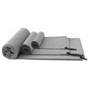Importclick - Set 3 Toallas Baño Viaje Microfibra Secado Rápido Gris