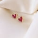 thumbnail image 1 of Aros oro corazón rojo, 1 of 3