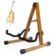 thumbnail image 1 of Soporte para Guitarra KingPoint Plegable de Marco en A, Madera de Acacia, 1 of 5