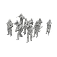 Magideal - 10 Figuras En Miniatura De Soldados, Escala 1/72, De Resina, Sin Pintar, Para Juegos De Hombres, Dioramas, Minifiguras Para Manualidades En Miniatura.
