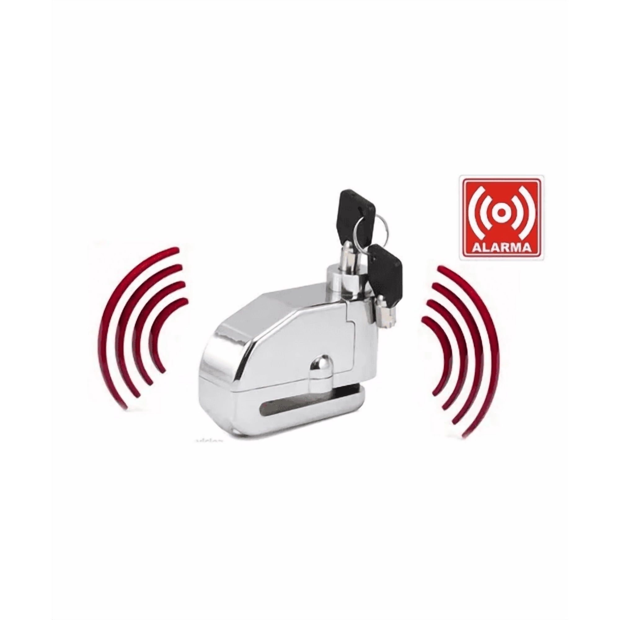 Genérico - Candado Freno Disco Moto Con Alarma 125db