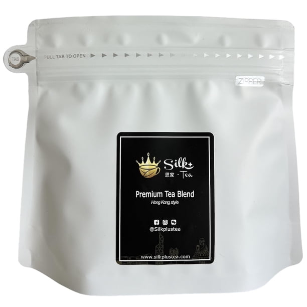 Silkplus Tea | Mezcla premium de té de Ceilán, práctico paquete - Té con leche estilo Hong Kong | Té para desayuno | Con cafeína (12 bolsitas de té, 9 g cada una)