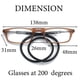thumbnail image 4 of Gafas de lectura con soporte magnético para colgar en el cuello, gafas de lectura con imán unisex portátiles, montura telescópica con patas largas y marco para la cabeza., 4 of 5