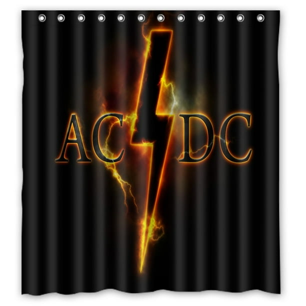 Cortina de ducha de la banda AC/DC, juego de cortinas de baño con ...