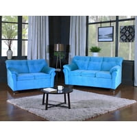 Muebles Altiro - Living Mateo 32 - Tela Felpa Turquesa