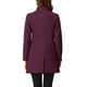 thumbnail image 3 of Abrigo de Invierno de Mujer INSPIRE CHIC de Largo Medio con Cuello Alto, Abotonado, con Bolsillos Inclinados y Forro Completo Rojo Purpúreo L, 3 of 6