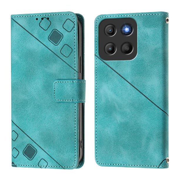 Funda Cartera para Motorola Moto G15 con Soporte y Ranuras, Resistente a Golpes y Rayones Verde