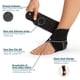 thumbnail image 2 of Tobillera para hombres y mujeres - Tobillera de compresión ajustable - Tobillera perfecta para fascitis plantar, tendón de Aquiles, esguinces menores, deportes - Respiración, 2 of 6