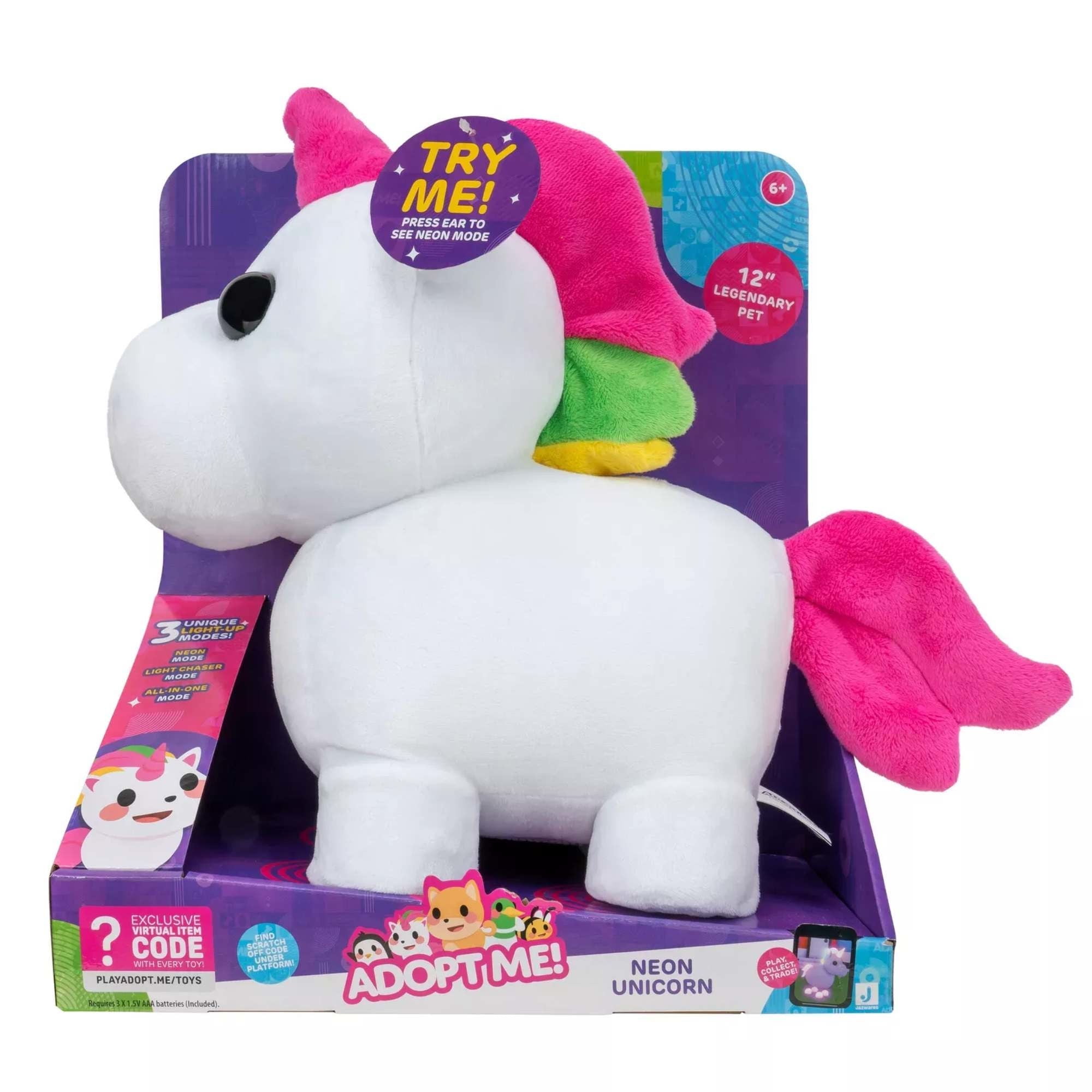 Adopt Me - Peluche Unicornio Con Luz.