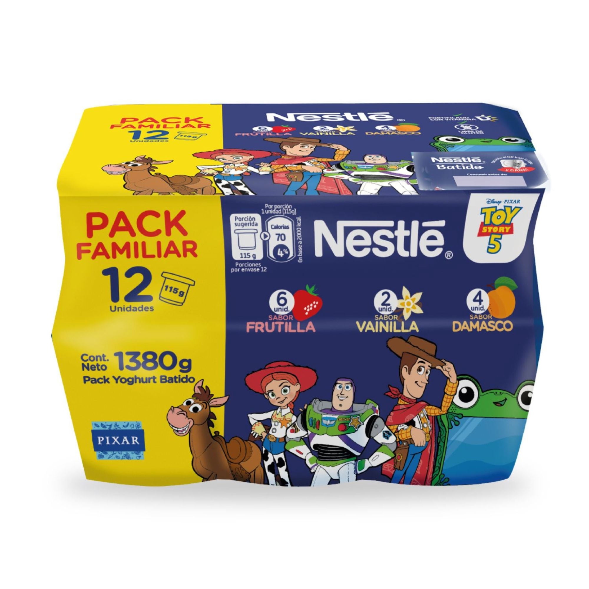 Yoghurt Batido Mix Sabores Multipack Pote 12 Un x 115 g Nestlé
