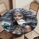 thumbnail image 5 of Sirena negra-theme Fitted Round Tablecloths Elastic Edged Table Covers Waterproof Table Cloth for Kitchen Holiday Party Tables Decor 120cm, 5 of 6