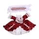 thumbnail image 2 of Vestido De Princesa Para Muñecas, 2 Uds., Con Diadema, Accesorios, Disfraz Para Muñecas De 38cm, Vestido Rojo, 2 of 3