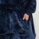 thumbnail image 3 of Pijama Polar Mujer Camisa De Dormir Felpa Manta Con Usb Azul Liso Unica, 3 of 3