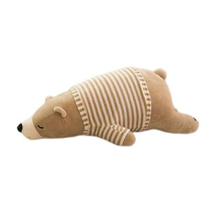 Bothyi - Suave Oso Durmiente Muñeco De Peluche Almohada Dibujos Animados Para Niños Cumpleaños Navidad Marrón 35Cm